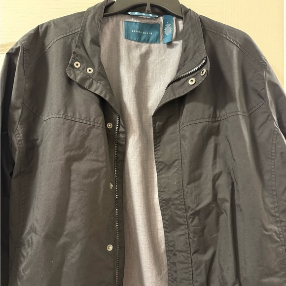 Perry Ellis Black Windbreaker Jacket - Picture 5 of 8